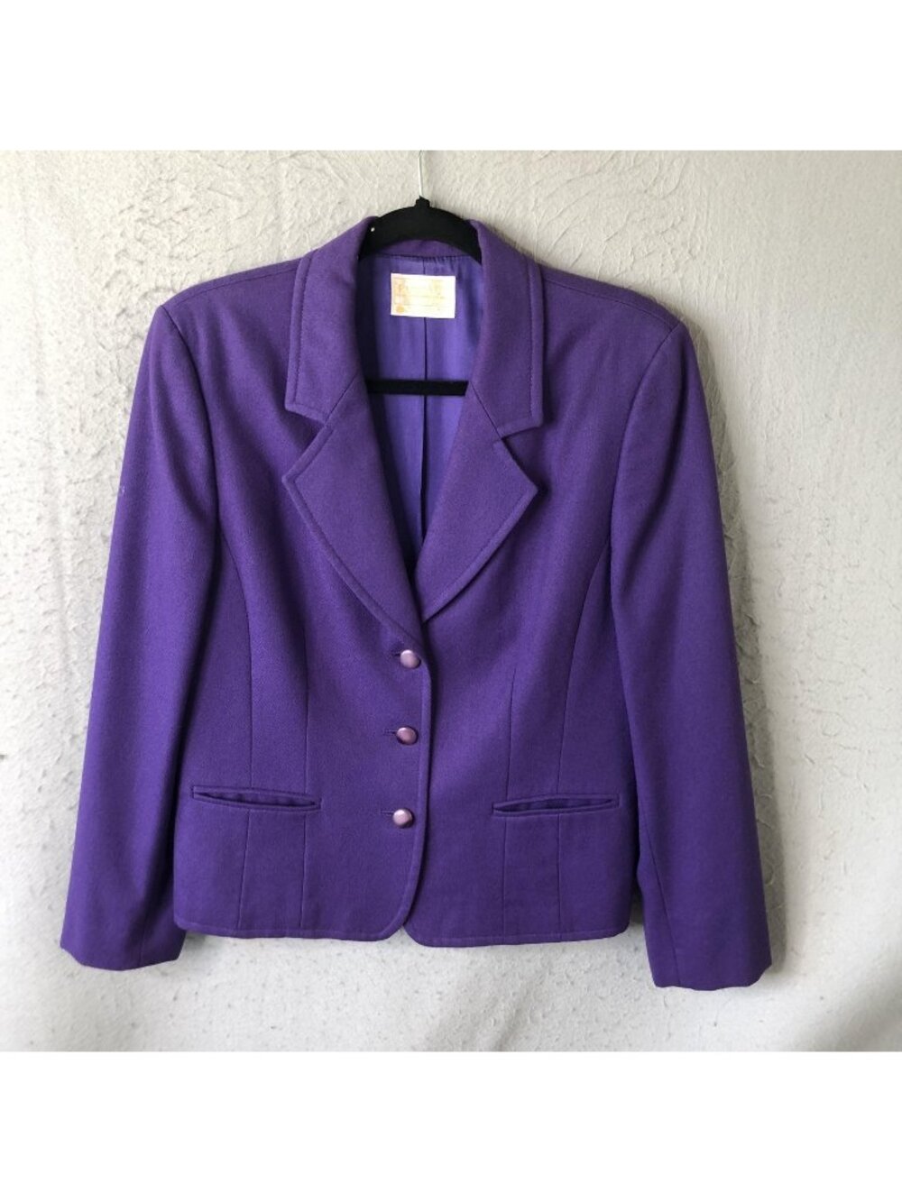 Vintage Pendleton Blazer Womens 12 Purple 100% Wool Old Money Academia Preppy